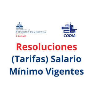 Resoluciones (Tarifas) Salario Mínimo Vigentes del Sector Construcción