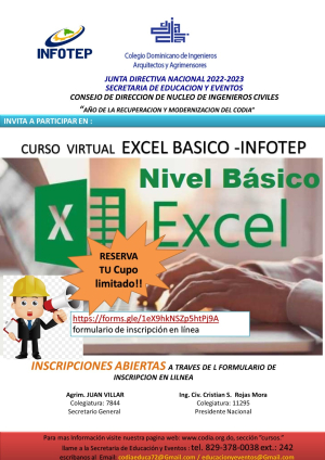 CURSO: EXCEL Basico (INFOTEP)